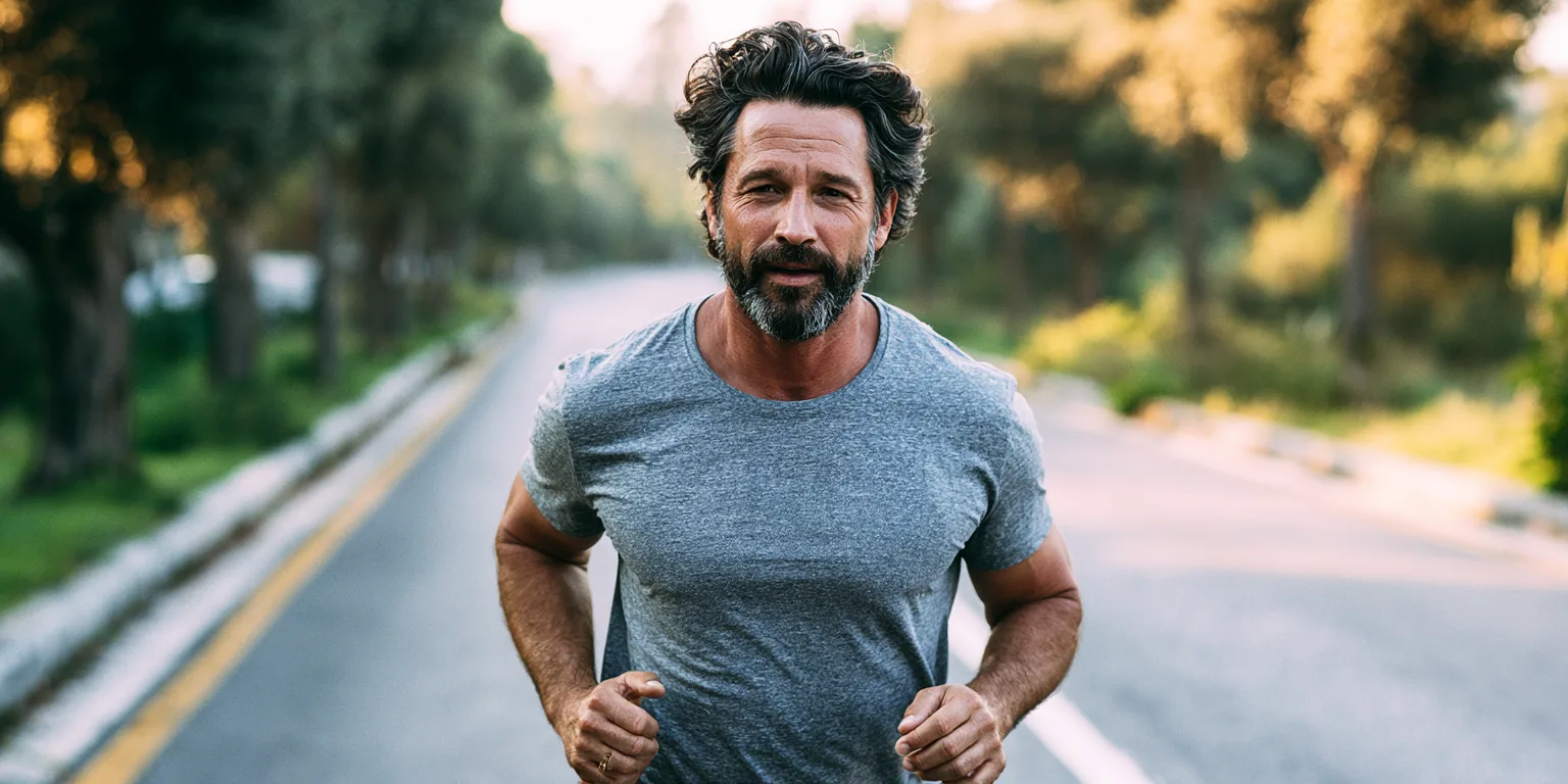 Person jogging outdoors